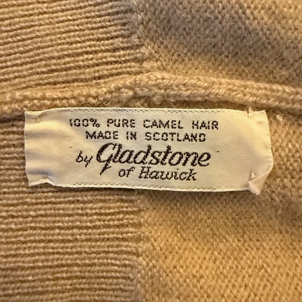 Vintage Gladstone Of Hawick Scotland M Sweater Vest Tunic‎ 100% Pure Camel Hair